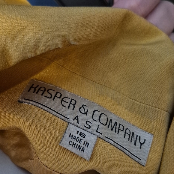 Kasper Mustard Velvet Blazer Jacket - Picture 2 of 5